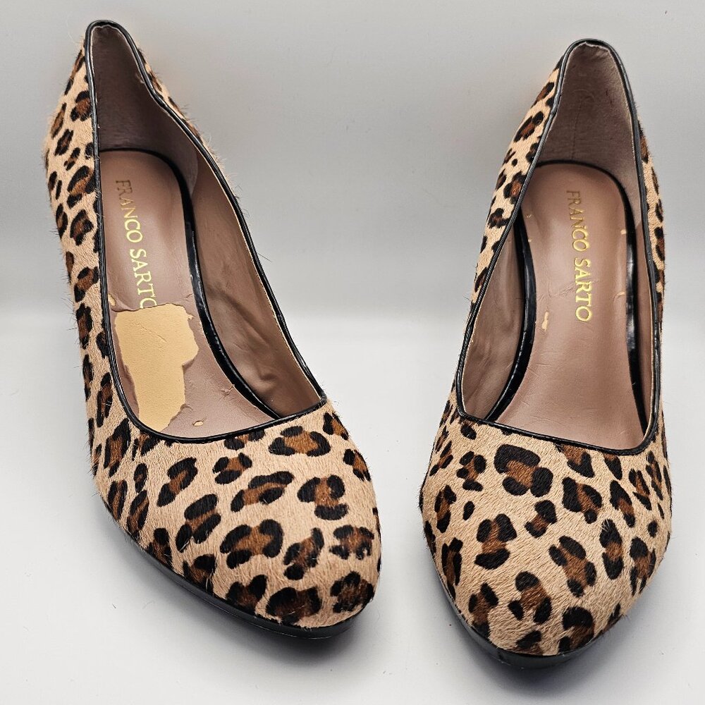 Franco Sarto Leopard Print Pointed-Toe Heels – Si… - image 2